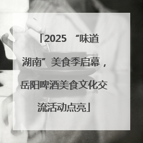2025 “味道湖南”美食季启幕，岳阳啤酒美食文化交流活动点亮