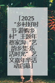 2025“乡村好时节·游购乡村”主题年蔡家沟“艺韵乡集·乐活时光”艺文嘉年华活动启幕
