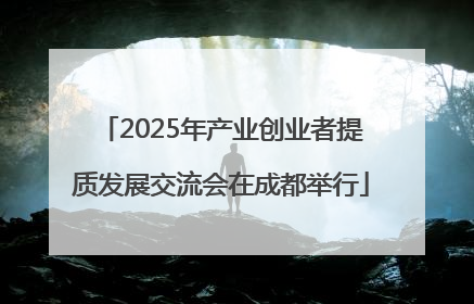 2025年产业创业者提质发展交流会在成都举行