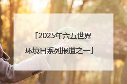 2025年六五世界环境日系列报道之一