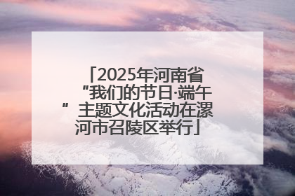 2025年河南省“我们的节日·端午”主题文化活动在漯河市召陵区举行