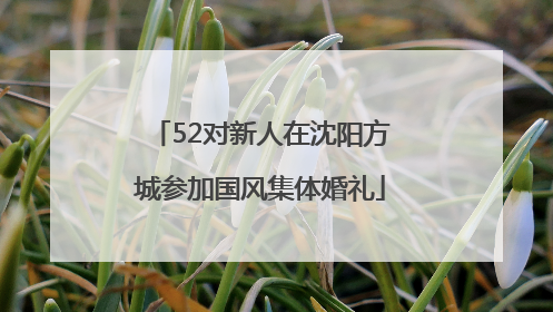 52对新人在沈阳方城参加国风集体婚礼
