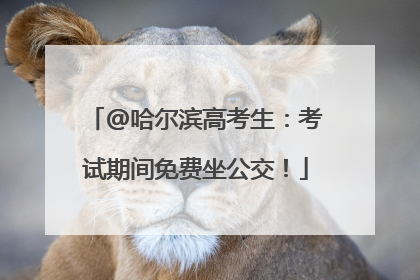 @哈尔滨高考生：考试期间免费坐公交！