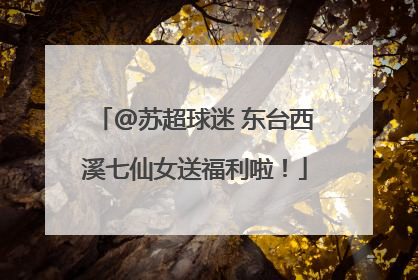@苏超球迷 东台西溪七仙女送福利啦！